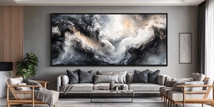 现代客厅的艺术装饰画