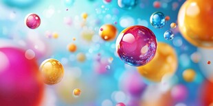 梦幻彩色气泡背景图