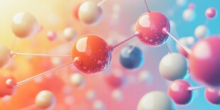 多彩分子结构微观世界图