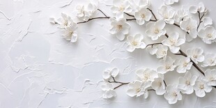 白色素雅花朵装饰纹理背景