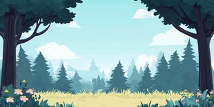 森林中的清新自然美景