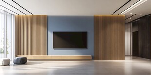 现代简约风客厅电视背景墙