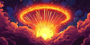 宇宙能量爆发奇幻景象