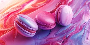 梦幻马卡龙 色彩斑斓甜品