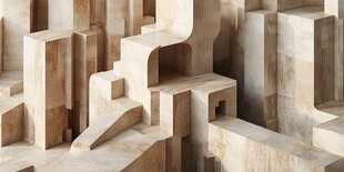 几何块状立体建筑造型