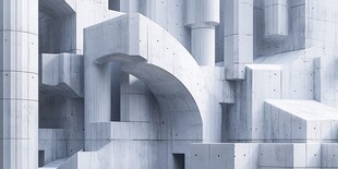 极简混凝土建筑结构艺术