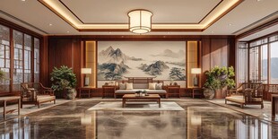 中式典雅客厅室内装饰图