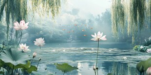 荷塘柳影 静谧中式水景