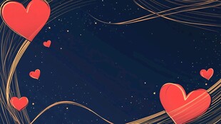浪漫爱心星空背景图