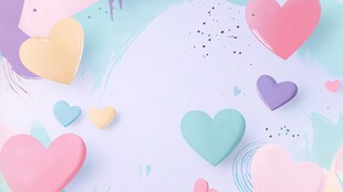 梦幻爱心背景图