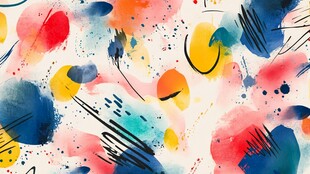 多彩抽象水彩图案纹理