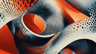 未来感抽象几何艺术图案