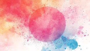 梦幻水彩圆形色彩背景图