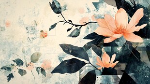 水墨风花卉诗意唯美画面