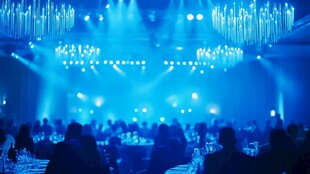 梦幻蓝色调宴会现场