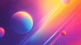 梦幻绚丽的宇宙星球图景