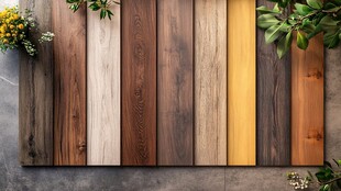 多样实木板材展示