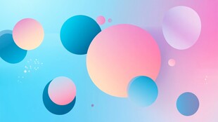 梦幻渐变圆球背景图