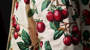 樱桃印花服饰局部特写