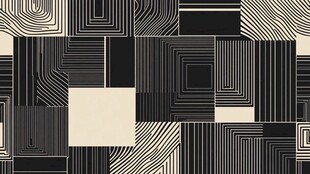 黑白几何线条拼接图案
