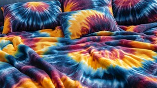 多彩扎染风床上用品套件