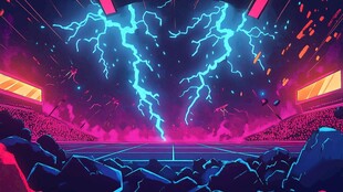 电闪赛场 热血竞技奇幻场景