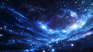 梦幻蓝色星空漩涡特效