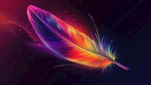 梦幻炫彩发光羽毛