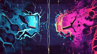 炫彩对战风格抽象艺术画面