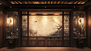 中式典雅古风室内装饰空间