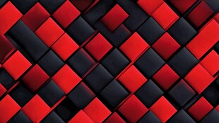 红黑方块交织立体图案