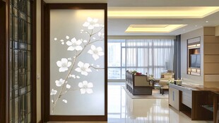 中式客厅隔断装饰效果图