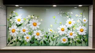 清新雏菊墙面装饰画