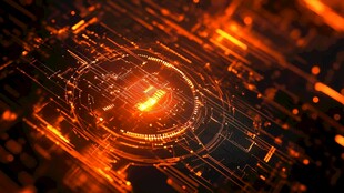 科技感十足的未来电路画面