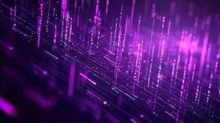 梦幻紫色数字科技背景