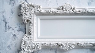 白色雕花相框 精致优雅