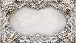 复古雕花玫瑰装饰框架