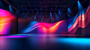 绚丽舞台灯光梦幻背景