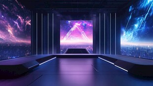 炫酷未来感舞台空间场景