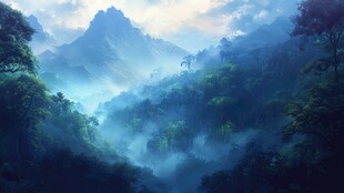 梦幻山林 晨雾中的壮美景观