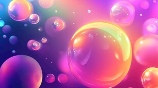 梦幻炫彩泡泡背景图