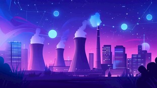 梦幻都市中的核能发电景观