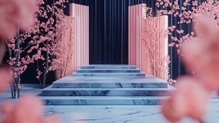 粉色浪漫婚礼仪式场地