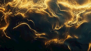 金色流动光影抽象背景图