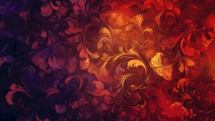 华丽炫彩花纹背景图