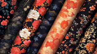 中式花卉纹样精美布料