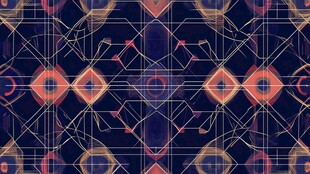 几何线条构成的绚丽图案