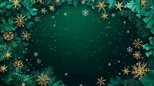 绿色圣诞风装饰边框背景