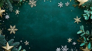 绿色圣诞背景装饰图