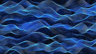 蓝色动感波浪纹理背景图